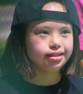 She had a great time this spring playing in a local softball league for people with disabilities. SO cool.
